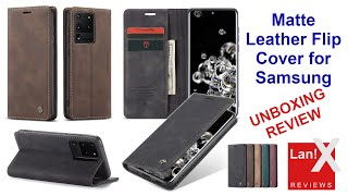 Matte Leather Flip Cover for Samsung (Unbox/Review) screenshot 1