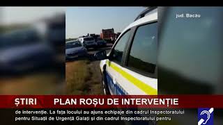 Plan roșu de intervenție, pe o șosea din județul Bacău