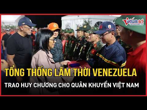 Acting President of Venezuela awards medals to Vietnam's search and rescue dogs | VietNamNet News thumbnail