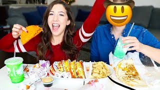 MEET MY BOYFRIEND! Huge Taco Bell Mukbang (Eating Show)