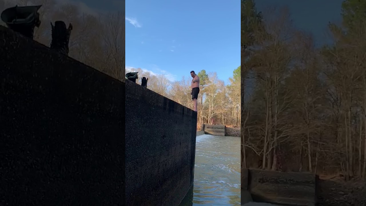 Backflip into the neche river