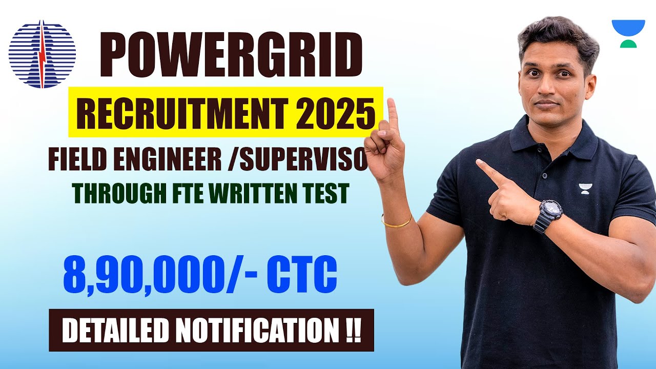 Power Grid Recruitment 2025 | Field Engineer & Supervisor | CTC ₹8.9 LPA | Mayank Sahu