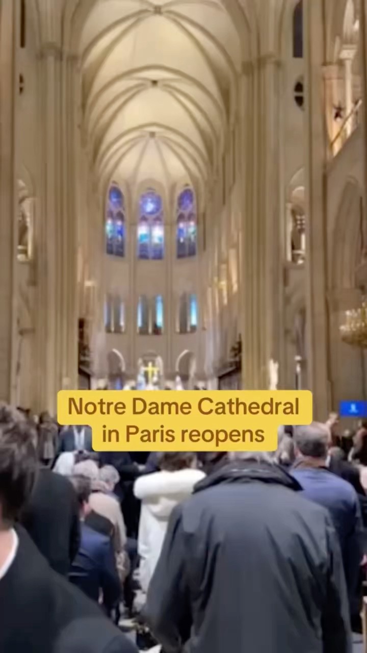 Reopening of Notre Dame Cathedral in Paris #shorts