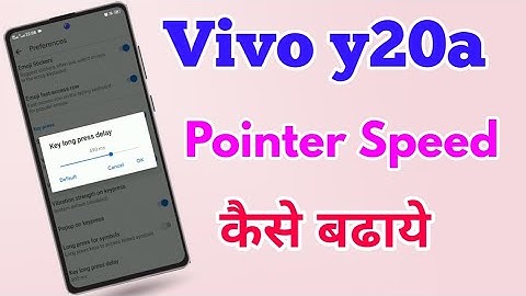 vivo y20a pointer speed setting free fire | vivo y20a pointer speed