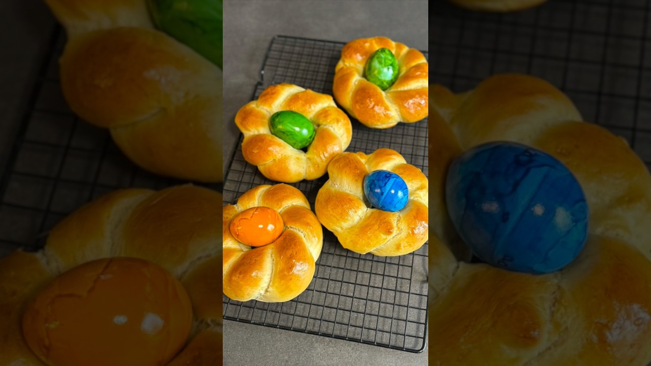 Osternester aus Briocheteig 