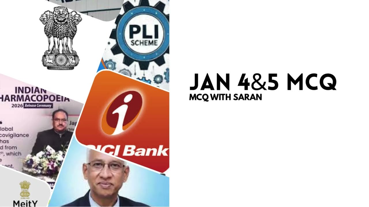 Current Affairs MCQs – January 4 & 5, 2026 (UPSC | Banking | SSC | TNPSC)| CA Quick Revision