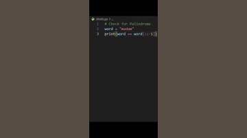 How to Check For Palindrome in Python #coding #python #debuggedbyalishba