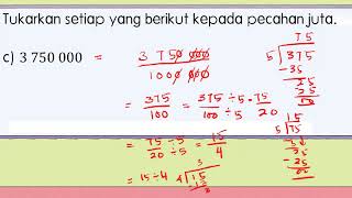 Matematik Tahun 6 Nombor dan Operasi Nombor dalam Pecahan Juta