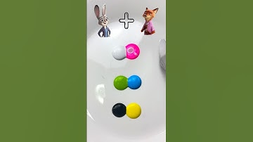 GUESS THE MIXED COLOR OF ZOOTOPIA 2(part1) #zootopia2 #colormixing #satisfying