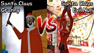 Santa Granny vs Santa Evil Nun || Christmas Mod Battle || Horror Game - 산타 그래니 vs 산타 미친수녀 배틀 screenshot 2