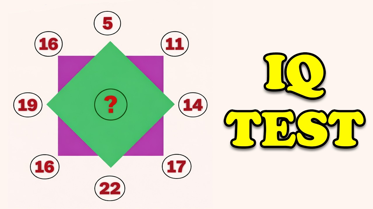 Geometry Math Puzzle: Find Center Number - YouTube