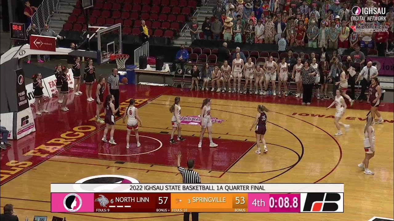 2022 IGHSAU State Basketball 1A Quarterfinal Springville vs North Linn