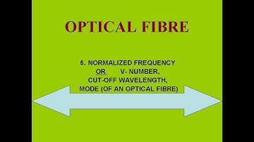 #Physicsfor All      Normalized Frequency or V-Number|| Cut-Off Wavelength||Mode of an optical fibre