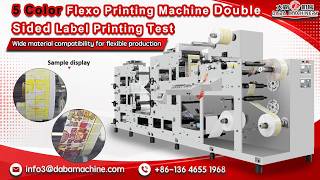 5 Color Flexo Printing Machine with Reverse Unit for Double Sided Label Printing Test