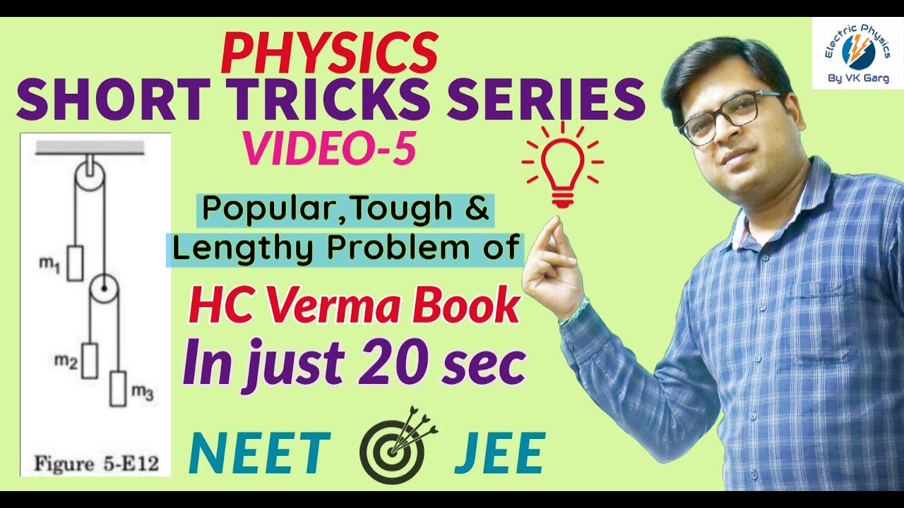 Short Trick of physics for NEET/JEE (V5) on moving pulley problem 💣