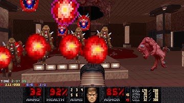 Doom 2 - NERF (Map 9: The Bloody Awful) Nightmare 100%+Items (Author: BooTheJudge) w/ PS5 Gamepad