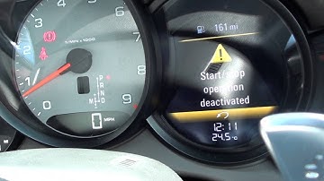 Porsche Start Stop Operation Deactivated Explained