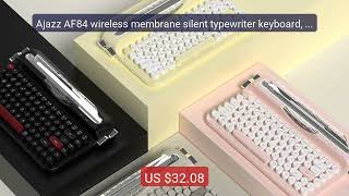 Ajazz AF84 wireless membrane silent typewriter keyboard, Bl... — Top Pick 2026 | Unbeatable Price!