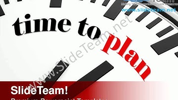 White Clock With Words Time To Plan Future PowerPoint Templates ppt Themes 0912 Slides Backgrounds