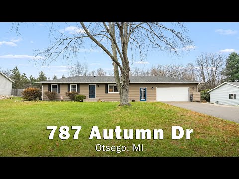 787 Autumn Dr, Otsego, MI home video tour
