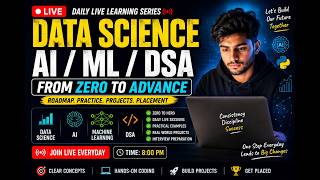 🔴 Day 2: Data Science + AI + ML + DSA from Zero | Daily Live Learning Journey 🚀