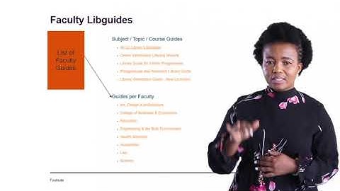 UJ Library - How to navigate the Faculty Subjects Guides by Constance Ndumela