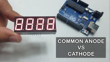 4 digits 7 segment display Arduino tutorial: common anode vs cathode