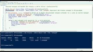 Powershell -  endless loop (while)