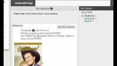 Creating A Wiki Page