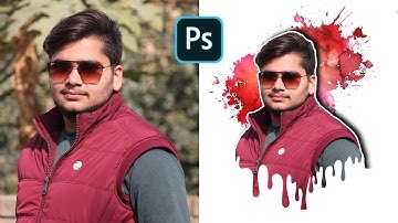 Dripping Effect | Splatter Effect | Photoshop Editing Tutorial by Deepak verma