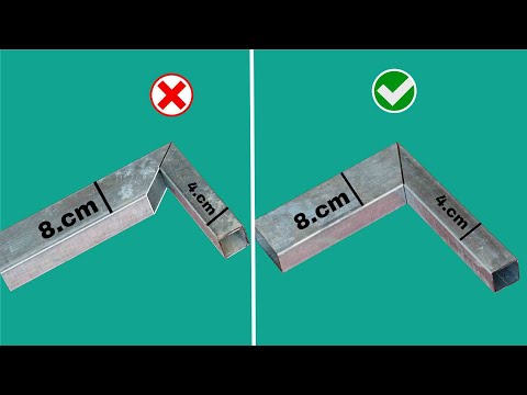 Video Cách tạo góc vuông 90 độ cho sắt hộp không cùng kích... - youtube