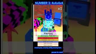 top 5 BEST heros in retro tower defense #rtd #retrotd #roblox 