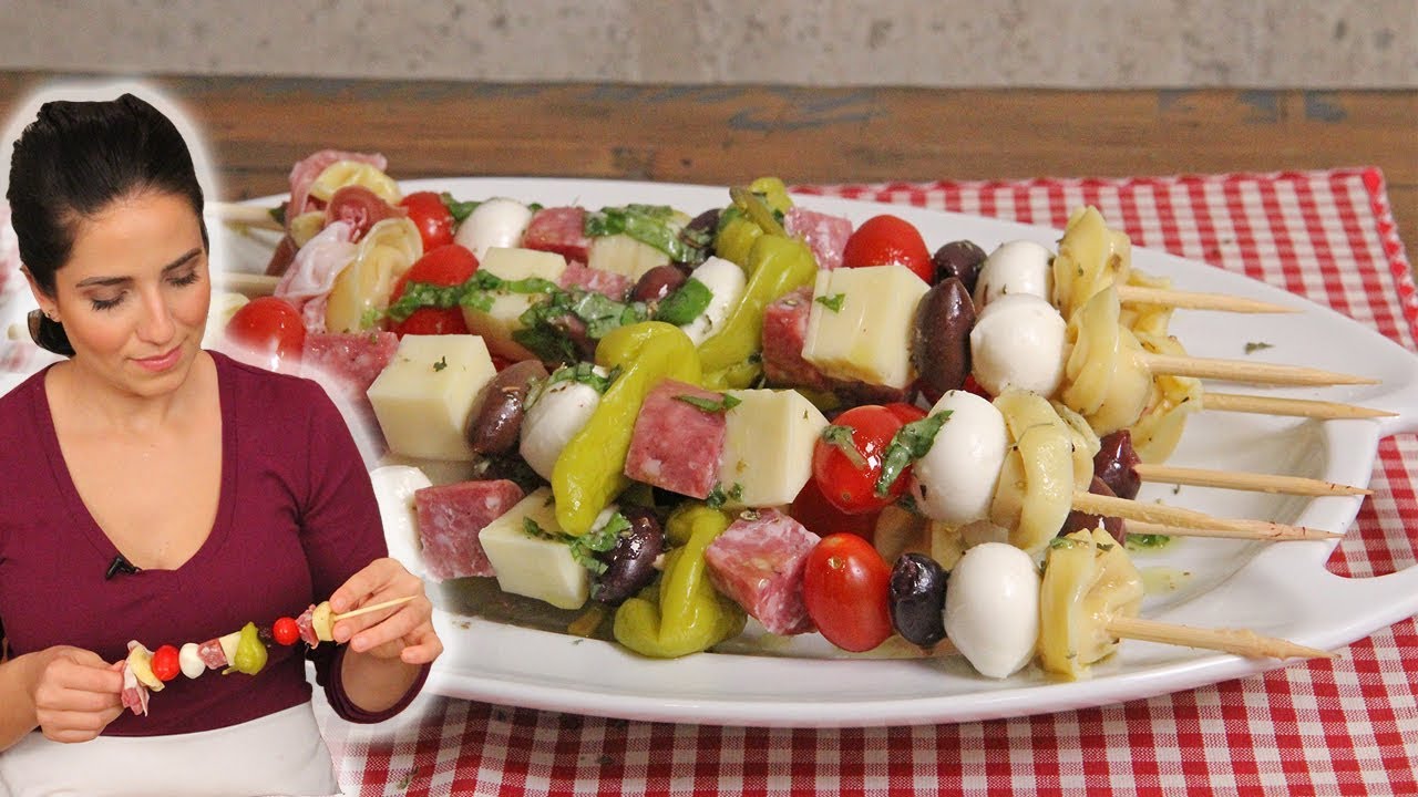 Antipasto Skewers (The Perfect Appetizer)- Kathryn's Kitchen