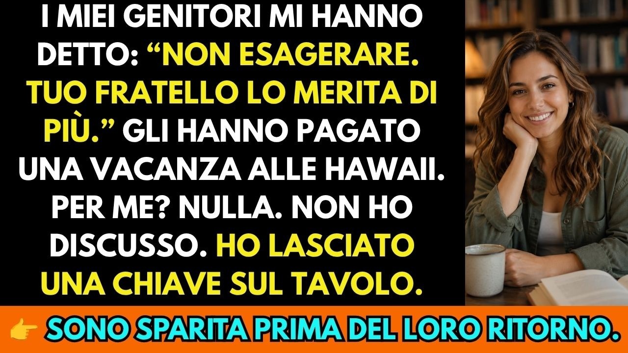 "Mio fratello se lo merita di più." Mio padre lo disse con quella voce pacata e irremovibile che usava quando la decisione era già presa. Era una sera di fine agosto, in cucina, con il tovagliolo...