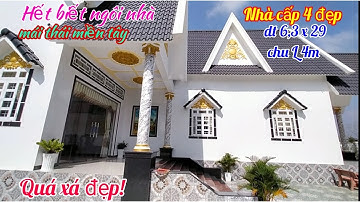 Nhà cấp 4 mái thái miền tây đẹp - nông thôn với dt 6,3x29m và chữ L 4m có cpxd 3,5 Tỷ