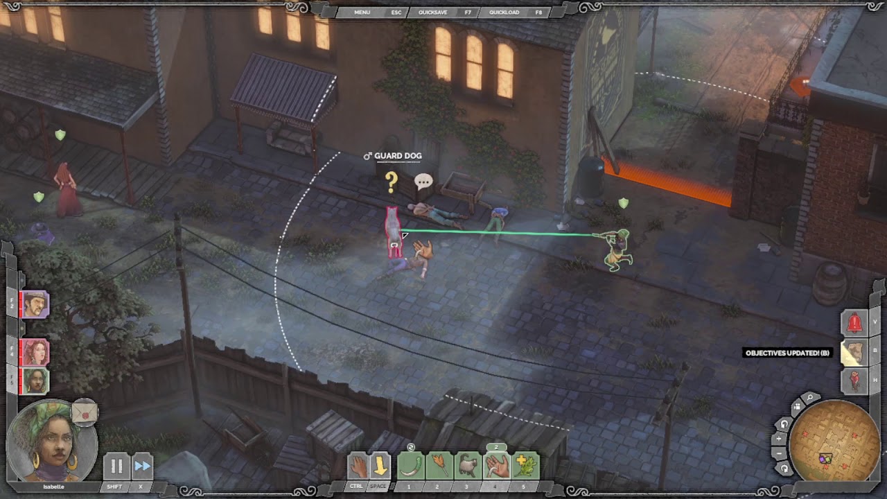 Desperados 3 III Kill 3 guards using dogs YouTube