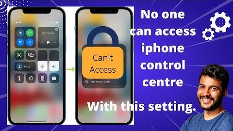 How to prevent access of iphone control center when it