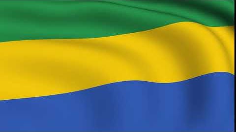 Gabon - Flying Flag Looped Video Background
