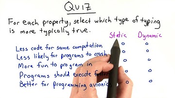 Difference Between Statical and Dynamic Typing - Intro to Computer Science