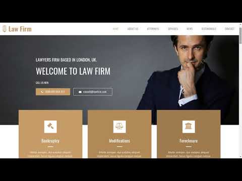Bootstrap HTML Template for Law Firm Website