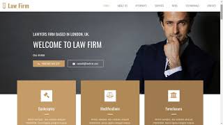 Bootstrap HTML Template for Law Firm Website
