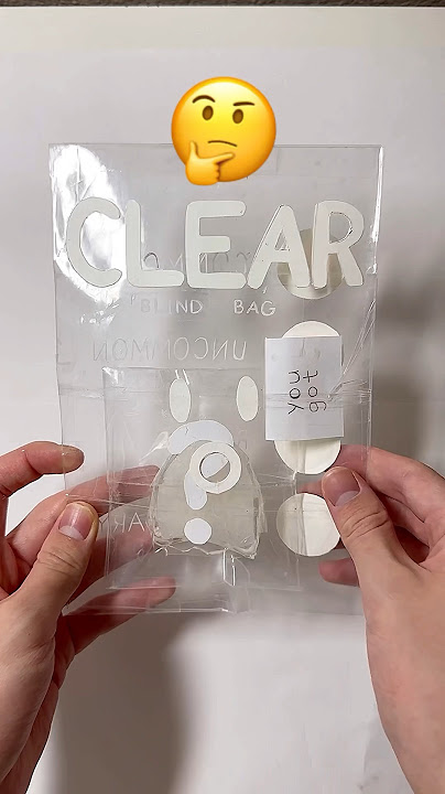 Blind bag but it’s CLEAR… | CLEAR BLIND BAG paper diy 🧊 #diycrafts #papercraft #surprise