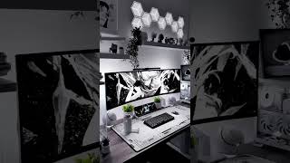 The Ultimate All-White Anime Sanctuary ❄️ | #Sakurasetup #WhiteSetup #GamingSetup #PCBuild