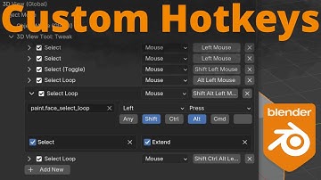 Blender - Custom Hotkeys and Shortcuts