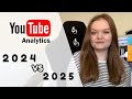 YouTube Analytics with less than 1000 Subscribers - 2024 Vs 2025 #analytics #2025 #2024