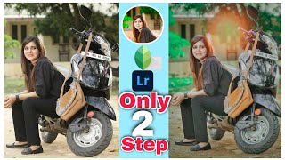 Snapseed 🆚 Lightroom photo editing/#south heroine photo editing//🌑Bike photo editing Tutorials screenshot 3