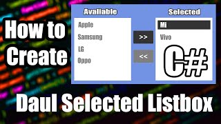 Famous Create Custom Control DLL file Drag and Drop Listbox Multi Selection C# Winform Profile