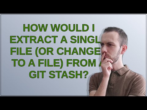 How would I extract a single file (or changes to a file) from a git stash?