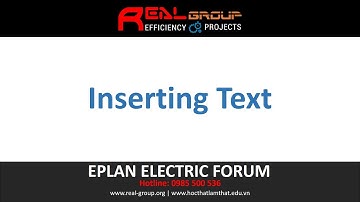Inserting Text | EPLAN Education