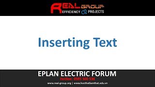 Inserting Text | EPLAN Education